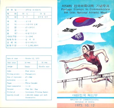 1973/ ��54ȸ ����ü�� �ȳ�ī��