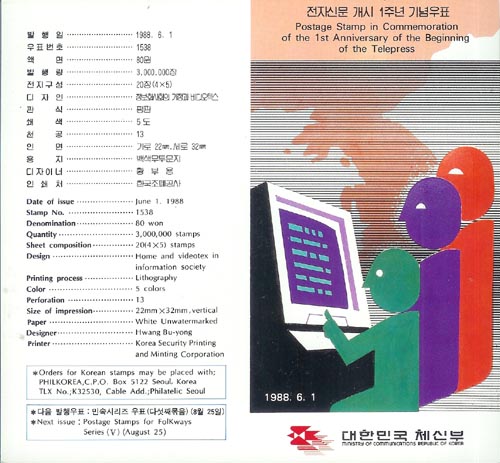 1988/ ���ڽŹ� ���� 1�ֳ� �ȳ�ī��